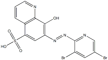 7-(3,5-Dibromo-2-pyridylazo)-8-hydroxyquinoline-5-sulfonic acid Structure
