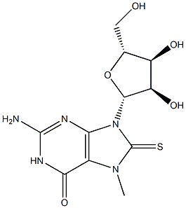 7-Methyl-8-thioguanosine Structure