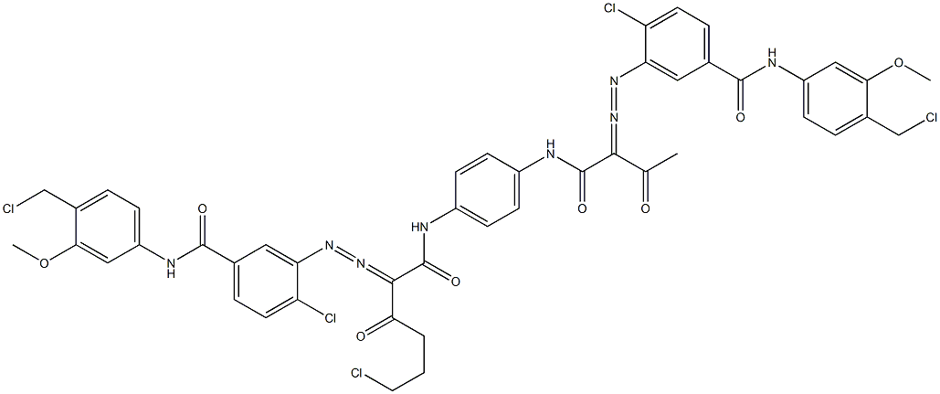  3,3'-[2-(2-Chloroethyl)-1,4-phenylenebis[iminocarbonyl(acetylmethylene)azo]]bis[N-[4-(chloromethyl)-3-methoxyphenyl]-4-chlorobenzamide]
