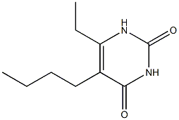 5-ブチル-6-エチルウラシル 化学構造式