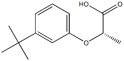 [S,(-)]-2-(m-tert-Butylphenoxy)propionic acid 结构式