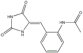 5-[2-(Acetylamino)benzylidene]imidazolidine-2,4-dione Structure