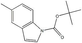 1-(tert-ブトキシカルボニル)-5-メチル-1H-インドール 化学構造式