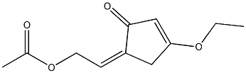5-[(Z)-2-Acetyloxyethylidene]-3-ethoxy-2-cyclopenten-1-one,,结构式