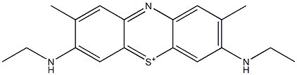 3,7-Bis(ethylamino)-2,8-dimethylphenothiazin-5-ium Structure