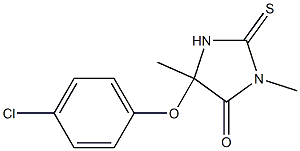 5-(p-クロロフェノキシ)メチル-5-メチル-2-チオキソイミダゾリジン-4-オン 化学構造式