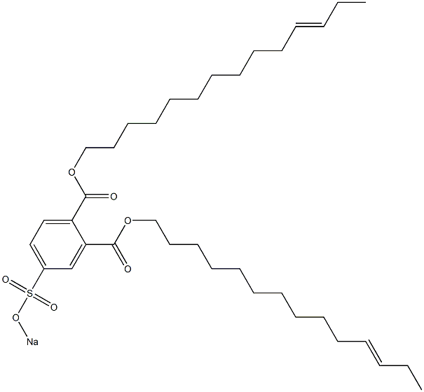 4-(Sodiosulfo)phthalic acid di(11-tetradecenyl) ester 结构式