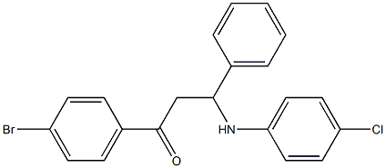 1-(4-Bromophenyl)-3-(phenyl)-3-[(4-chlorophenyl)amino]propan-1-one Structure