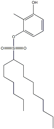 7-Pentadecanesulfonic acid 3-hydroxy-2-methylphenyl ester Struktur