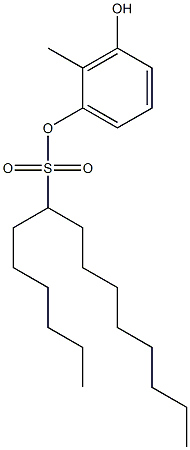 7-Pentadecanesulfonic acid 3-hydroxy-2-methylphenyl ester Structure