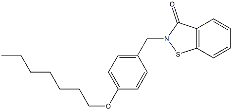 2-[4-(Heptyloxy)benzyl]-1,2-benzisothiazol-3(2H)-one 结构式