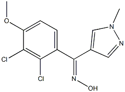 (E)-(2,3-Dichloro-4-methoxyphenyl)(1-methyl-1H-pyrazol-4-yl) ketone oxime Structure
