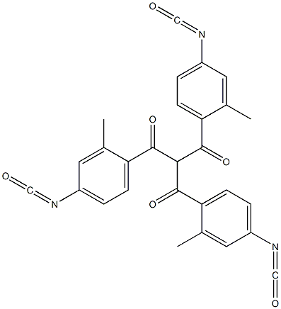 Tris(2-methyl-4-isocyanatobenzoyl)methane Struktur