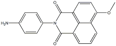 N-(4-アミノフェニル)-4-メトキシ-1,8-ナフタレンジカルボキシミド 化学構造式