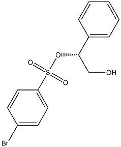 (-)-p-ブロモベンゼンスルホン酸(R)-1-フェニル-2-ヒドロキシエチル 化学構造式