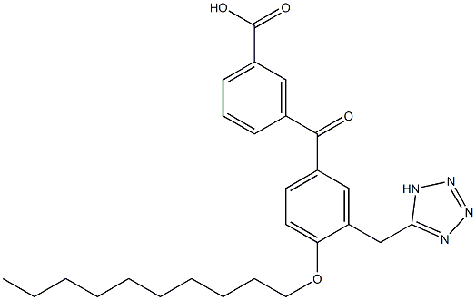 3-[4-Decyloxy-3-(1H-tetrazol-5-ylmethyl)benzoyl]benzoic acid