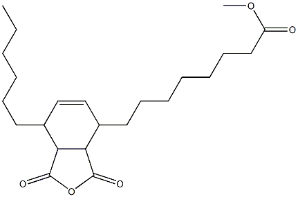 3-Hexyl-6-[7-(methoxycarbonyl)heptyl]-4-cyclohexene-1,2-dicarboxylic anhydride Structure
