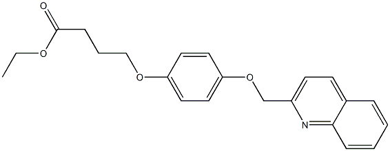 4-[4-(2-Quinolylmethoxy)phenoxy]butyric acid ethyl ester 结构式