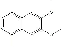 1-メチル-6,7-ジメトキシイソキノリン 化学構造式