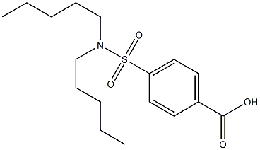 p-(Dipentylsulfamoyl)benzoic acid Struktur