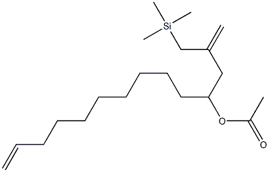 Acetic acid 2-[(trimethylsilyl)methyl]-1,13-tetradecadien-4-yl ester Struktur