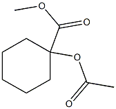 1-Acetoxy-cyclohexanecarboxylic acid methyl ester Struktur