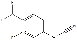 BENZENEACETONITRILE, 4-(DIFLUOROMETHYL)-3-FLUORO- 结构式