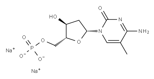 5-Methyl-2'-deoxycytidine-5'-monophosphate, Disodium Salt 化学構造式