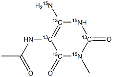  5-Acetylamino-6-amino-3-methyluracil-13C4,15N3