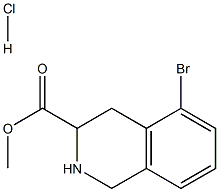 5-Bromo-1,2,3,4-tetrahydroisoquinoline-3-carboxylicacidmethylesterhydrochloride 化学構造式