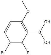 2-Fluoro-3-bromo-6-methoxyphenylboronic acid Structure
