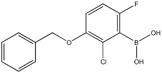 2-Chloro-3-benzyloxy-6-fluorophenylboronic acid 化学構造式