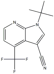 1-(TERT-BUTYL)-4-(TRIFLUOROMETHYL)-1H-PYRROLO[2,3-B]PYRIDINE-3-CARBONITRILE, , 结构式