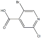 2-氯-5-溴吡啶-4-甲酸 又称 2-氯-4-羧基-5-溴吡啶, , 结构式