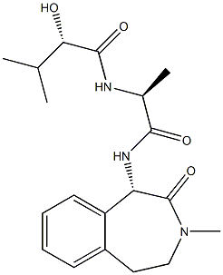 (S)-2-Hydroxy-3-methyl-N-((S)-1-((S)-3-methyl-2-oxo-2,3,4,5-tetrahydro-1H-benzo[d]azepin-1-ylamino)-1-oxopropan-2-yl)butanamide Structure