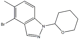 4-bromo-1-(tetrahydro-2H-pyran-2-yl)-5-methyl-1H-indazole Struktur