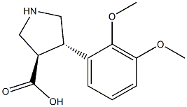 (3R,4S)-4-(2,3-diMethoxyphenyl)pyrrolidine-3-carboxylic acid Structure