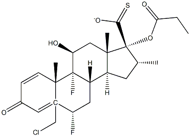 5-CHLOROMETHYL 6A,9A-DIFLUORO-11BETA-HYDROXY-16A-METHYL-3-OXO-17A-(PROPIONYLOXY)-ANDROSTA-1,4-DIENE-17BETA-CARBOTHIOATE Structure