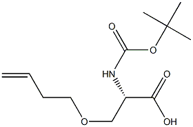 (S)-3-(but-3-enyloxy)-2-(tert-butoxycarbonylamino)propanoic acid Struktur