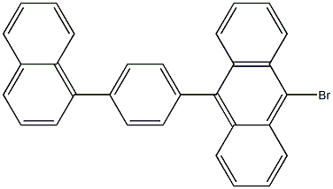 10-溴-9-[4-(1-萘基)苯]蒽, , 结构式
