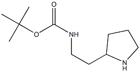 tert-butyl 2-(pyrrolidin-2-yl)ethylcarbamate Structure