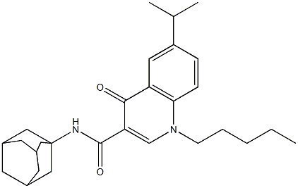 N-(Adamant-1-yl)-6-isopropyl-4-oxo-1-pentyl-1,4-dihydroquinoline-3-carboxamide Structure