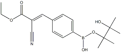 [反式-4-(2-氰基-2-乙氧基羰基乙烯基)苯基]硼酸频那醇酯, , 结构式