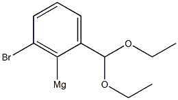 2-(Benzaldehyde diethylacetal)magnesium bromide solution 1 in THF 化学構造式