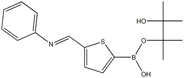 5-[(苯亚氨基)甲基]-2-噻吩基硼酸频那醇酯, , 结构式