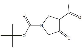 tert-butyl 3-acetyl-4-oxopyrrolidine-1-carboxylate Structure