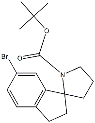 tert-butyl 6-bromo-2,3-dihydrospiro[indene-1,2'-pyrrolidine]-1'-carboxylate Struktur