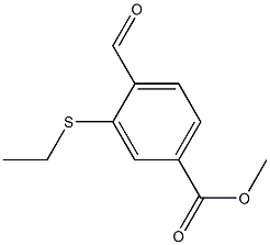 methyl 3-(ethylthio)-4-formylbenzoate Structure