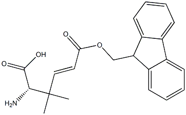 (S)-Fmoc-2-amino-3,3-dimethyl-pent-4-enoic acid Struktur