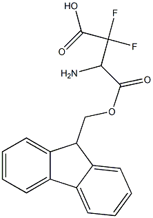 Fmoc-3-amino-2,2-difluoro-propionic acid Struktur